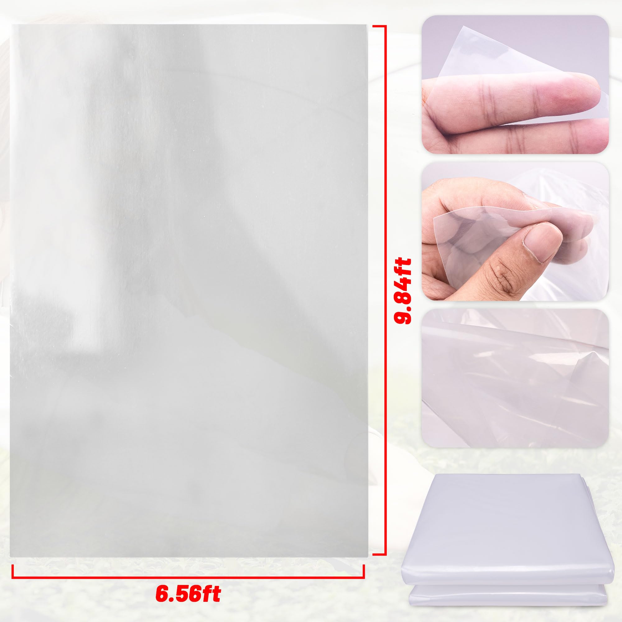 Warmfarm clear polyethylene greenhouse film showing even light transmission.