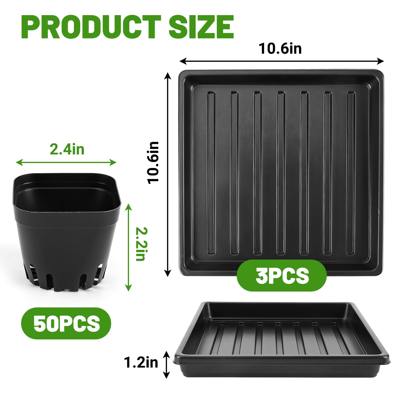 Warmfarm 50-count nursery pots with extras for flexible planting projects