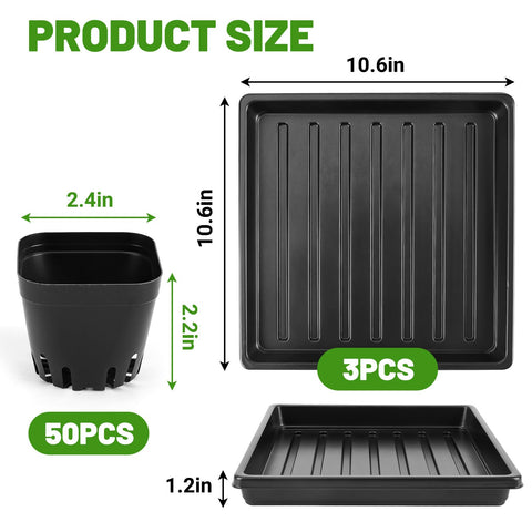 Warmfarm 50-count nursery pots with extras for flexible planting projects
