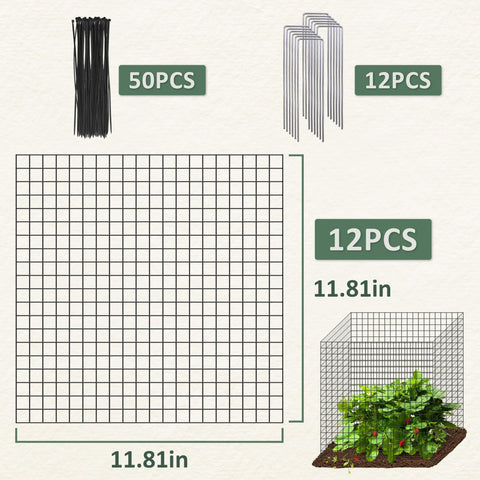 Warmfarm garden protection cages blend with foliage from a distance.