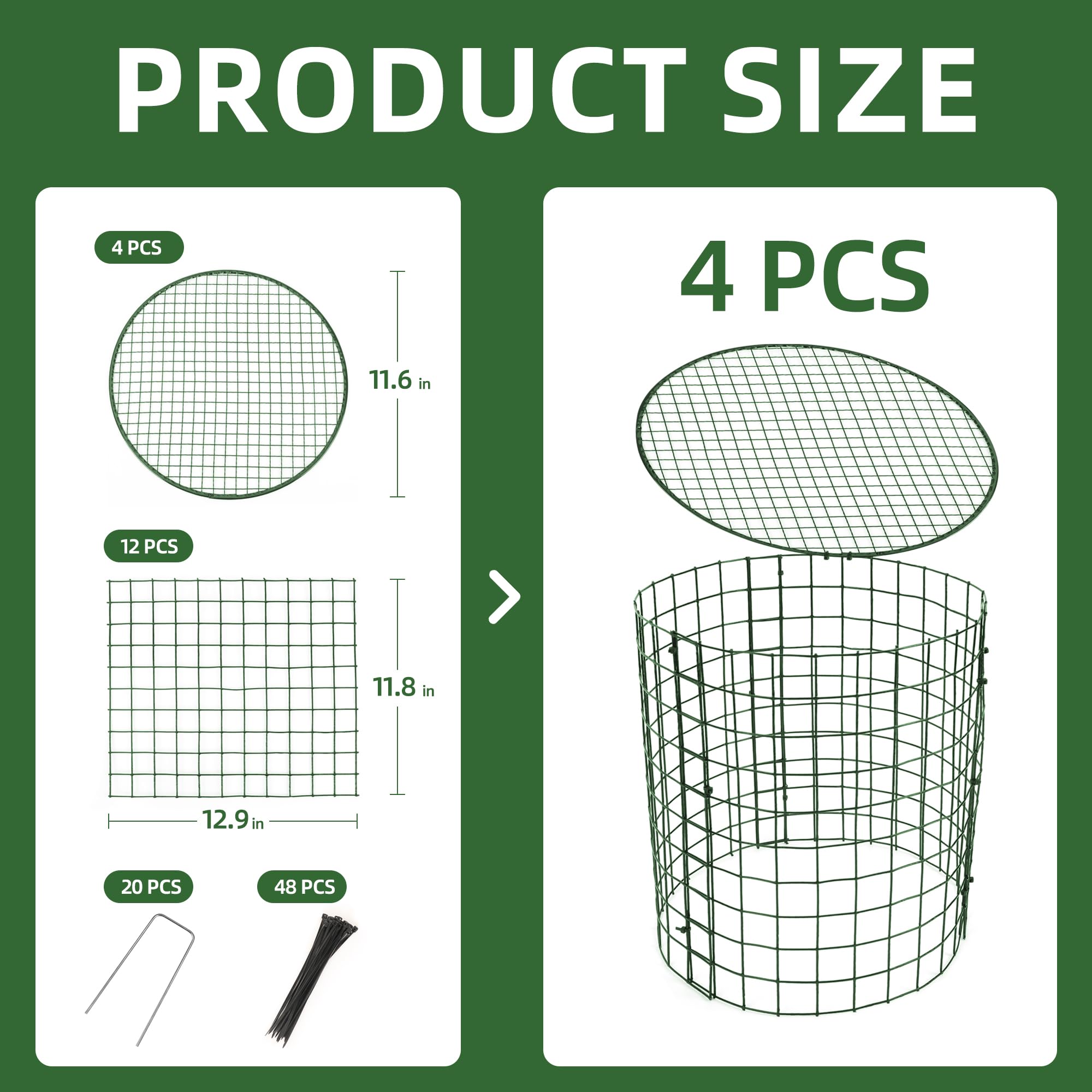 WarmFarm round plant cage setup demonstrates versatile coverage for taller plants.