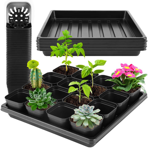 Warmfarm thick seedling trays with three-pics layout for tidy seed starting and easy movement