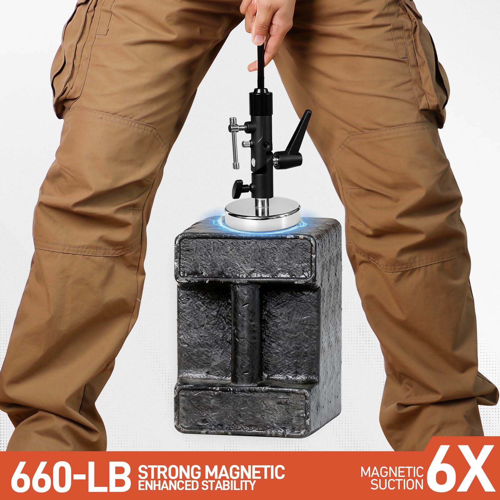 WARMOASIS clamp with non-slip pad fits up to 2-3/8 inches thick.