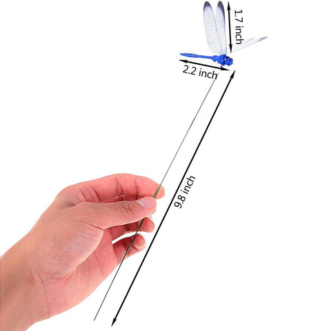 Warmshine 24-piece dragonfly stake set for full garden accents