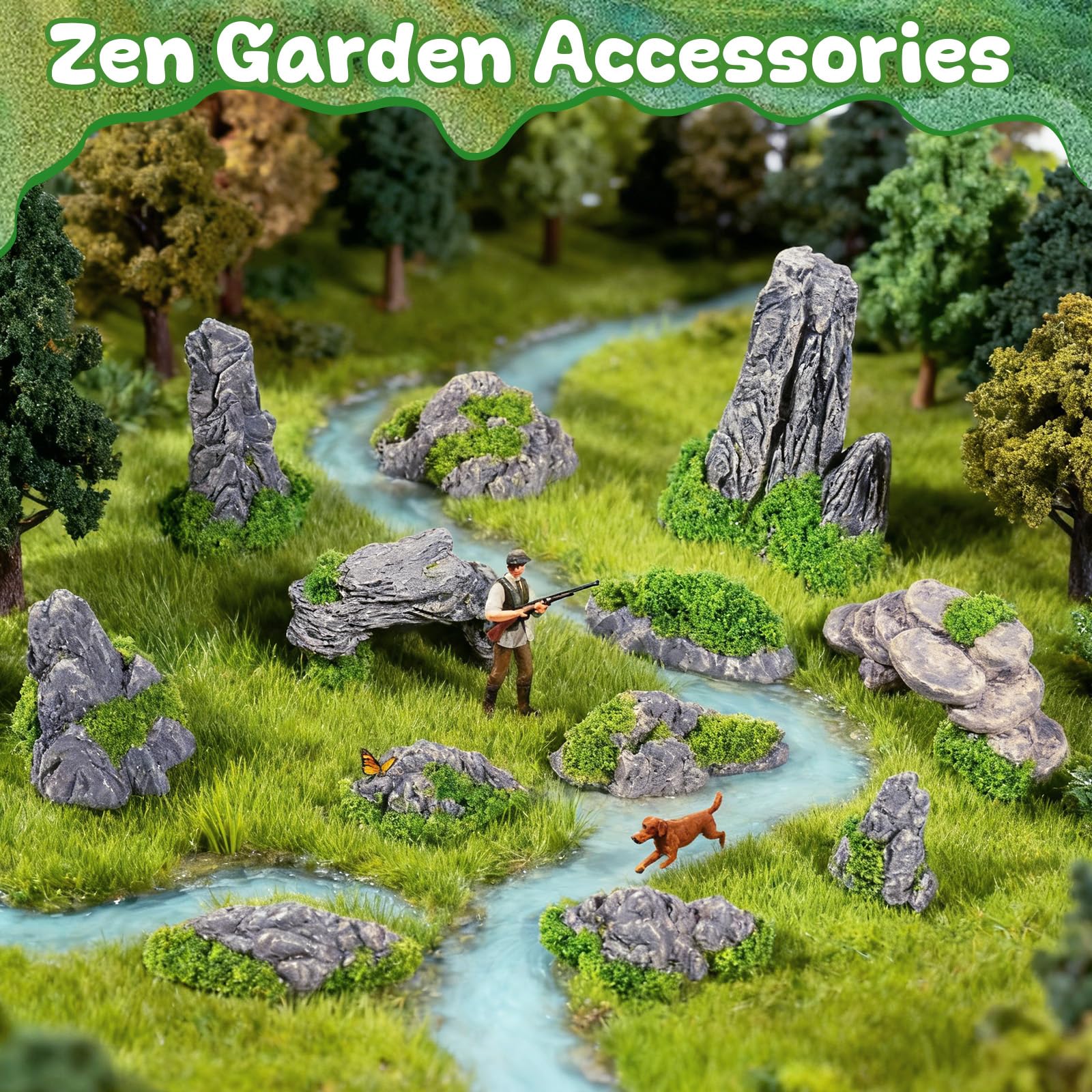 Warmtree fairy garden rocks suit miniature landscapes and terrariums