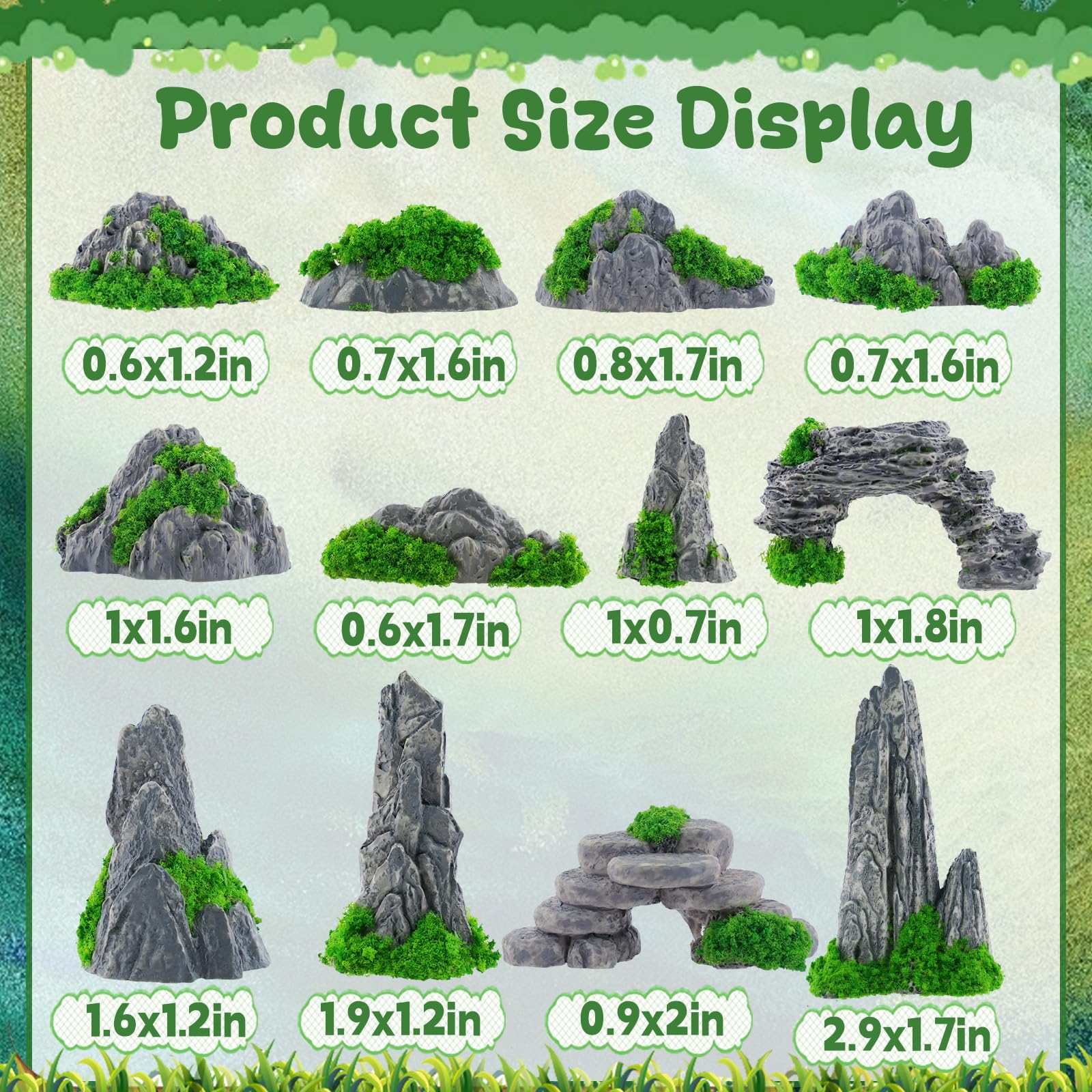 Warmtree miniature rocks for diorama collection add natural texture