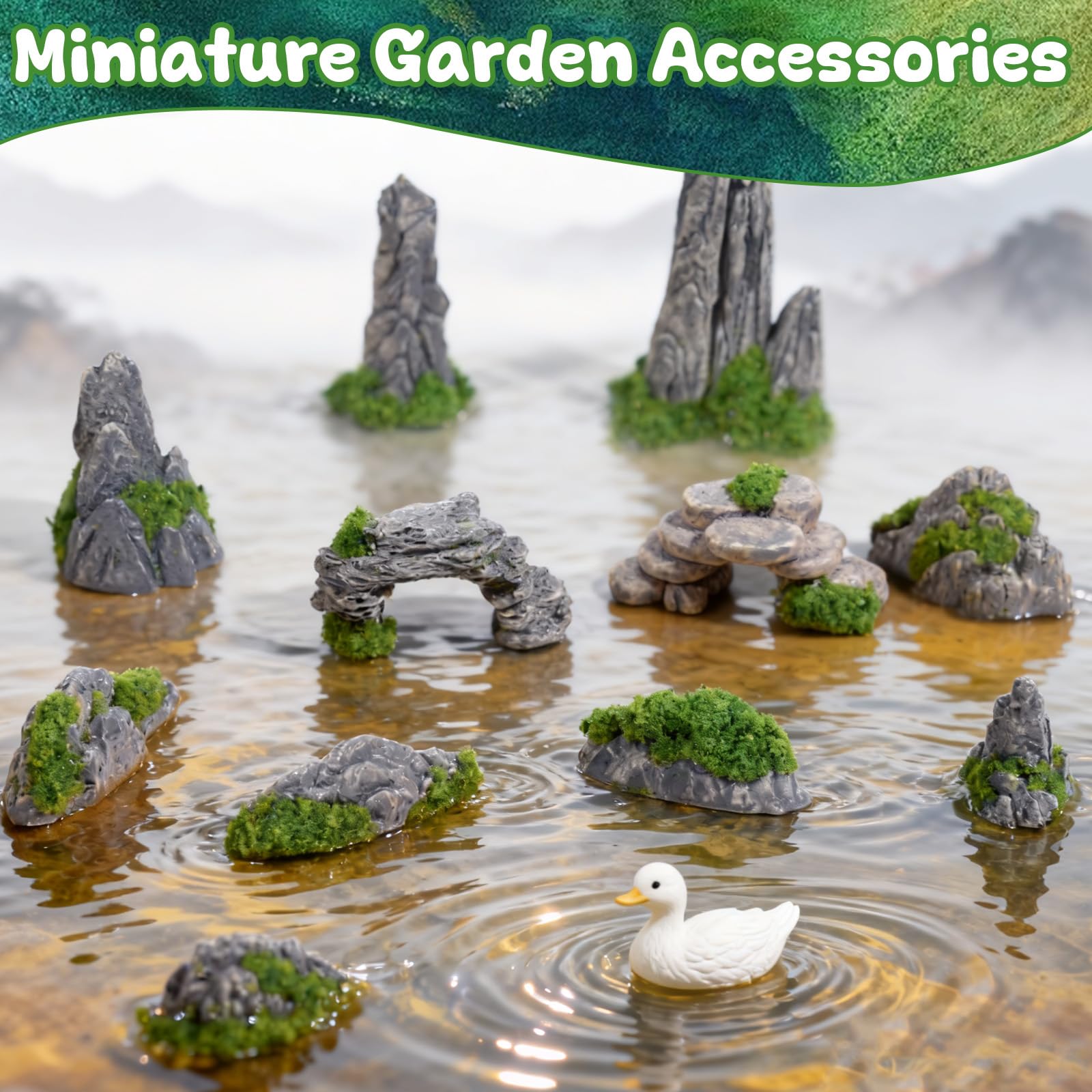 Warmtree resin rocks miniatures provide long-lasting decorative elements
