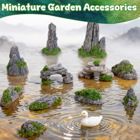 Warmtree resin rocks miniatures provide long-lasting decorative elements