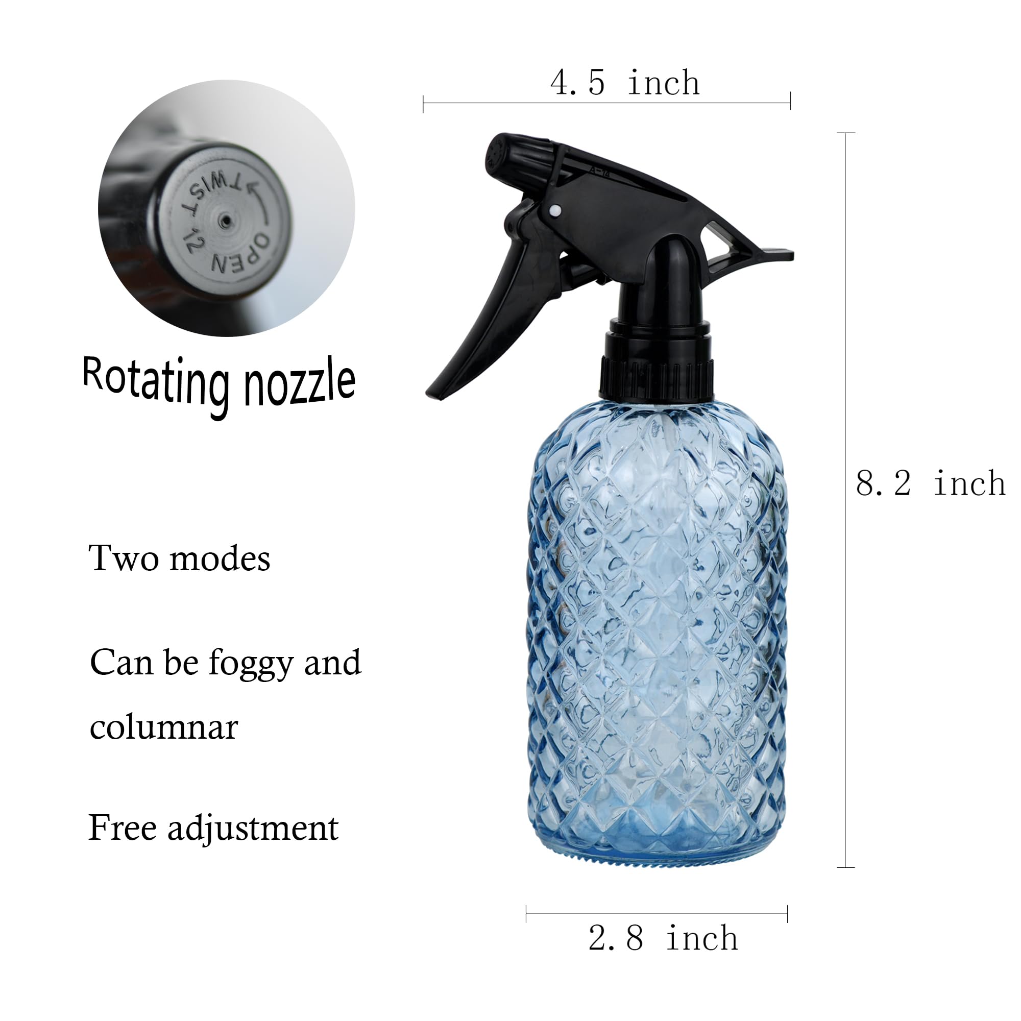 Wartter adjustable nozzle closeup showing mist and jet options for versatile spraying.