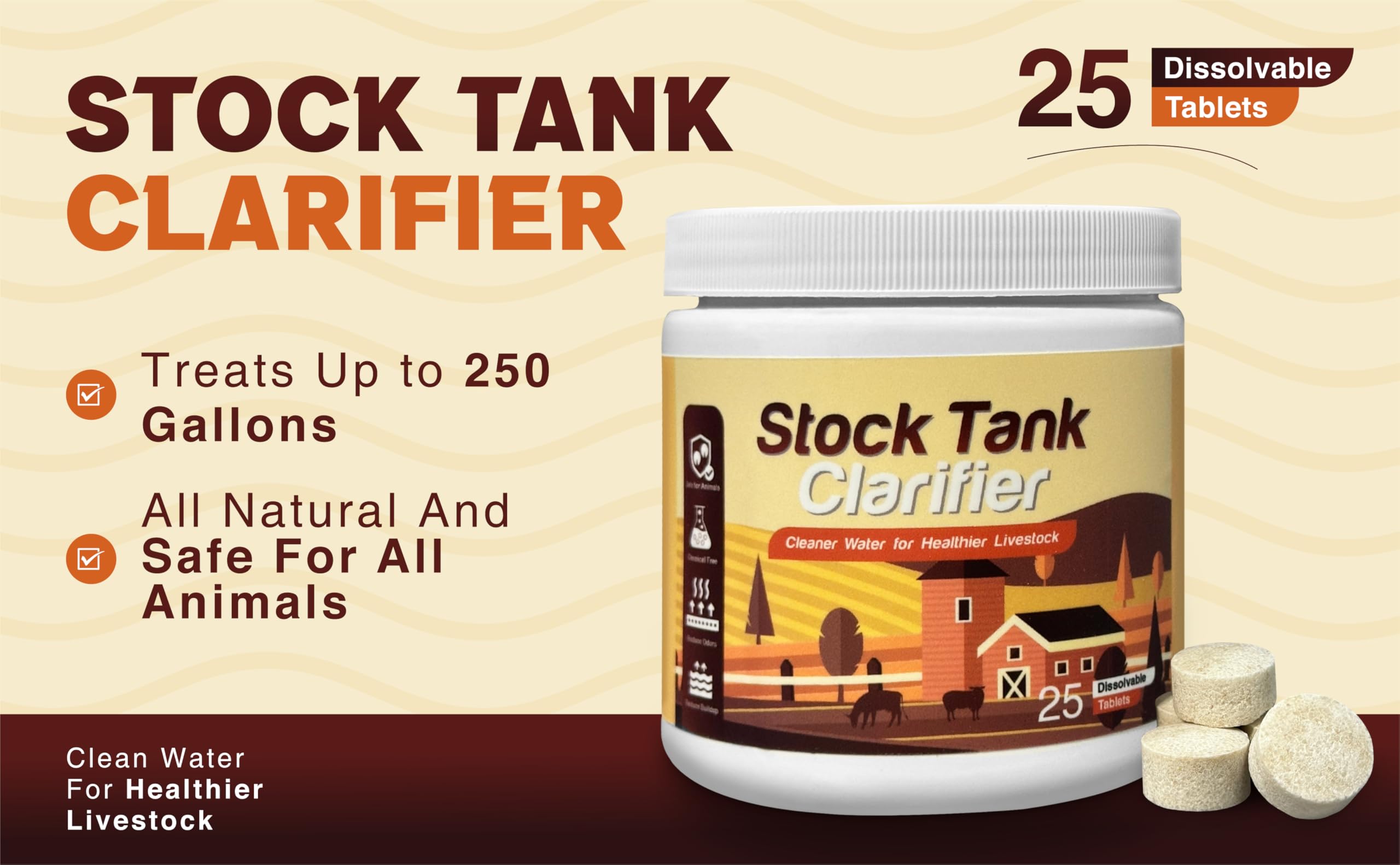 Waste Tank Formula Stock Tank Clarifier tablet gradually dissolves over hours