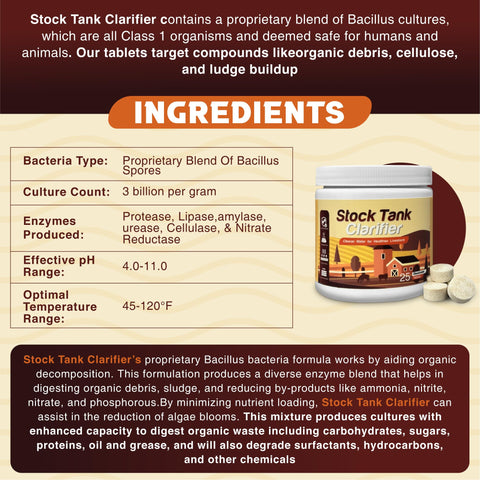 Waste Tank Formula Stock Tank Clarifier safe for horses and cattle