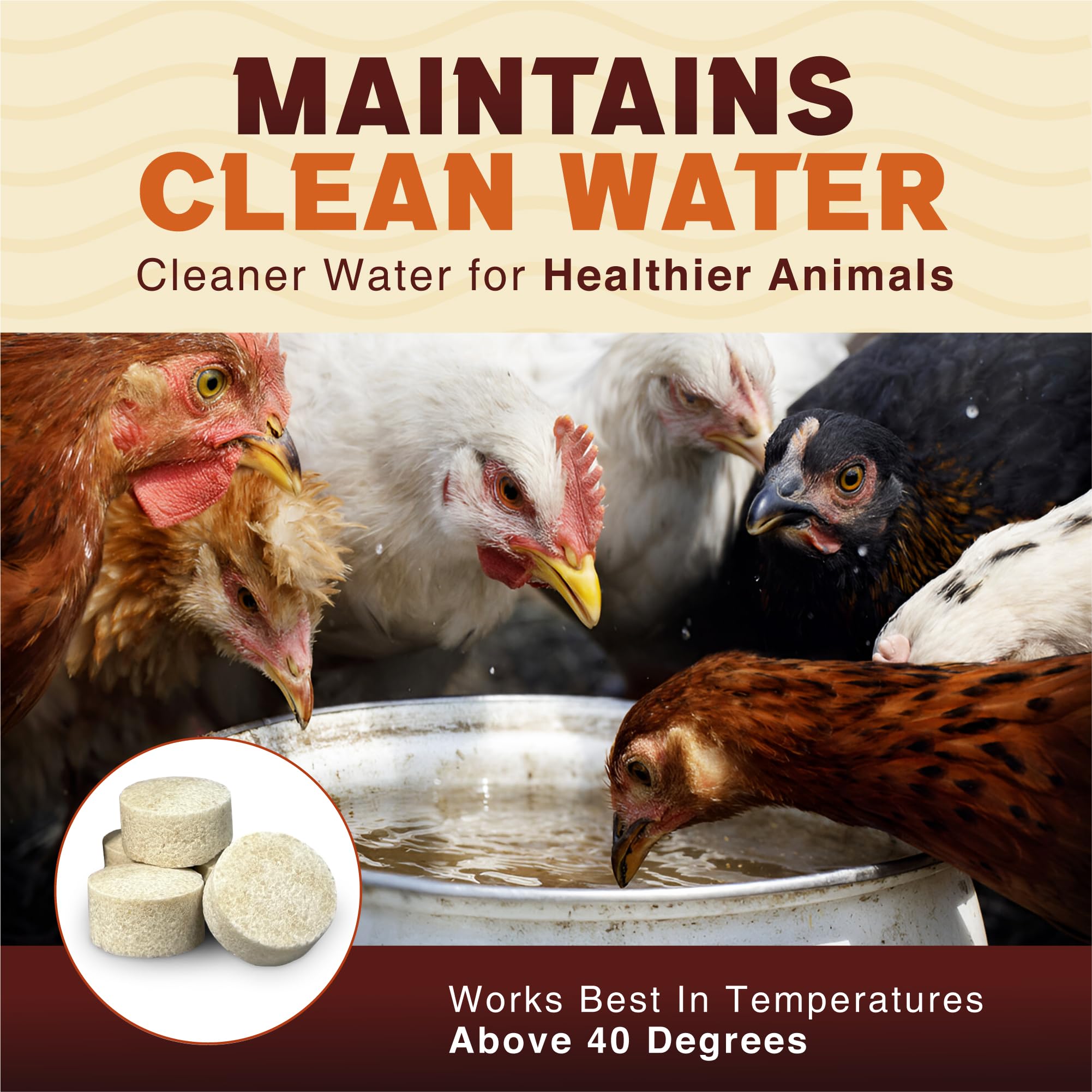 Waste Tank Formula Stock Tank Clarifier works best above 40 °F