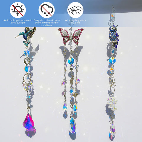 WASTROYAL crystal beads variety shines in sunlit rainbow arcs.