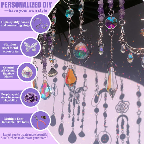 WASTROYAL crystal prism beads polished for bright, color-rich reflections.
