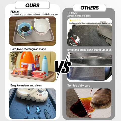 Wataniya Pet boot tray non-slip bottom keeps tray stable on floors.