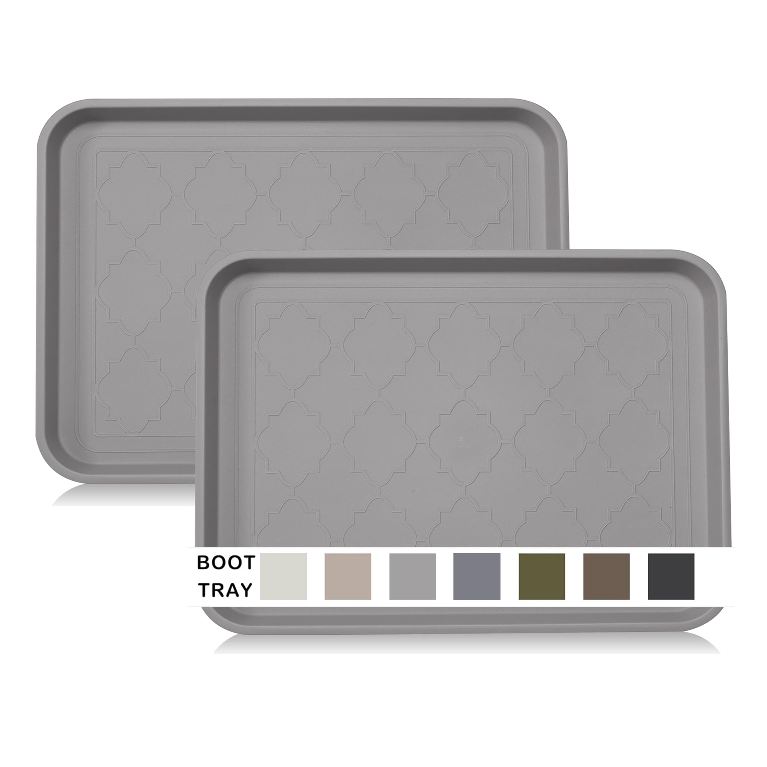 Wataniya Pet boot tray entryway two-pack keeps dirt contained at the door