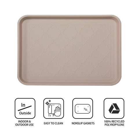 Wataniya Pet boot tray used as plant pot drip tray under sink scenarios.