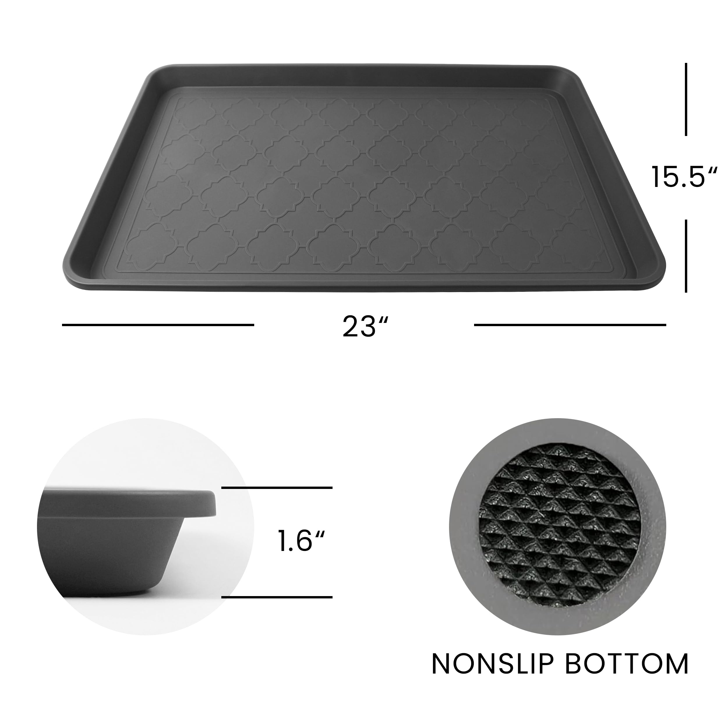 Wataniya Pet boot tray's non-slip bottom stays put on tile