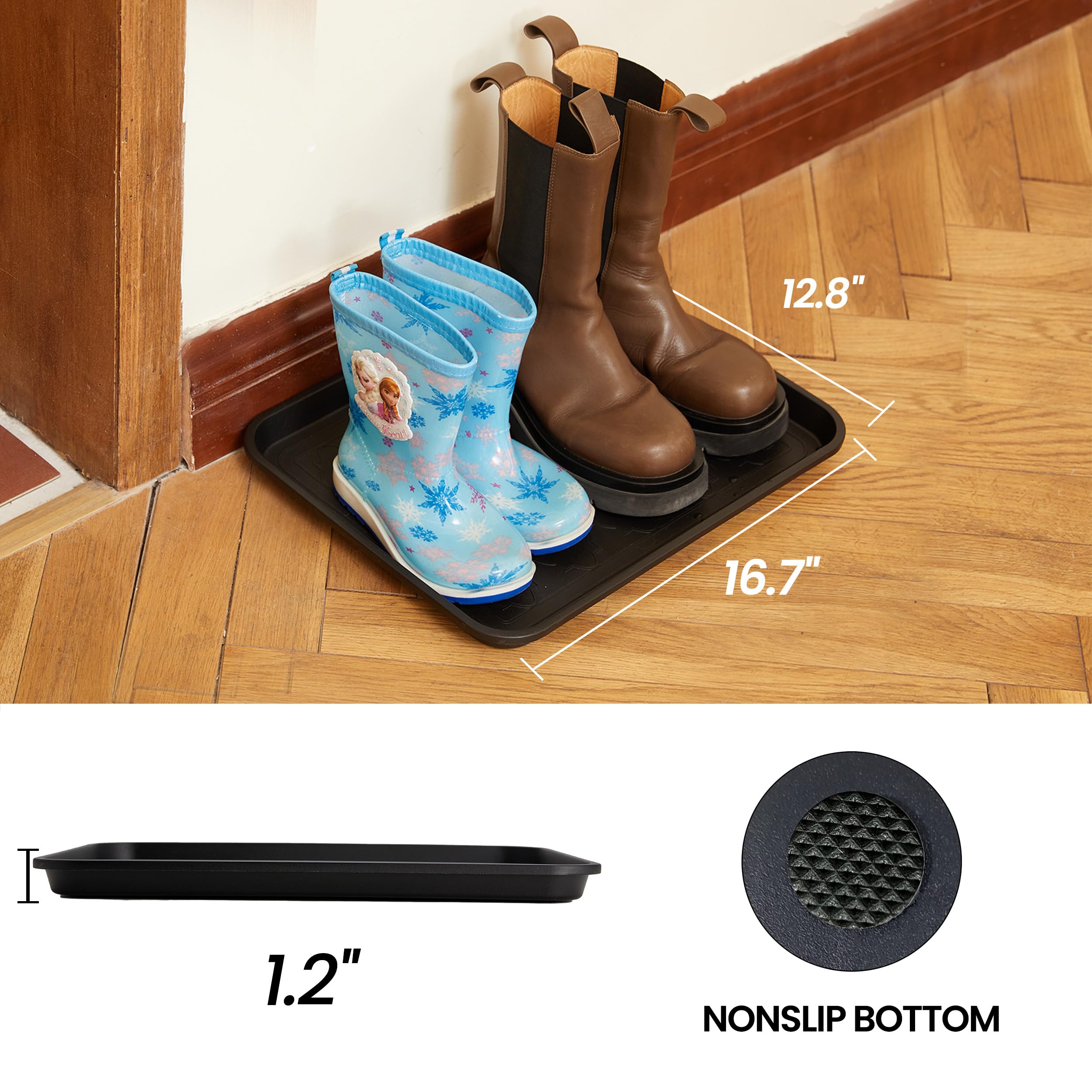 Wataniya Pet heavy-duty shoe tray with raised edge contains splashes.