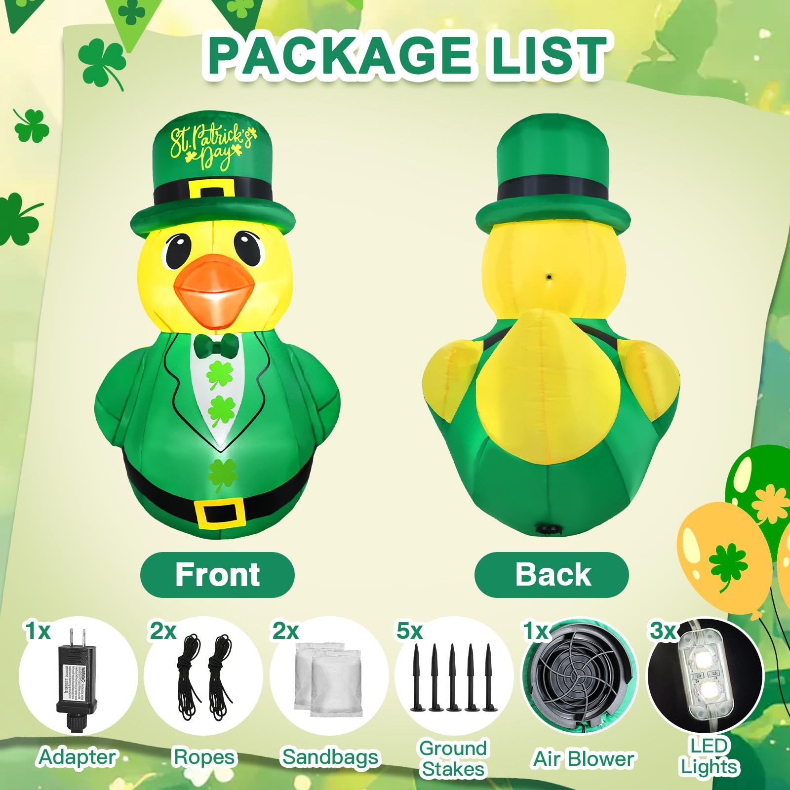 Watato outdoor duck inflatable yard decor for easy setup and storage.