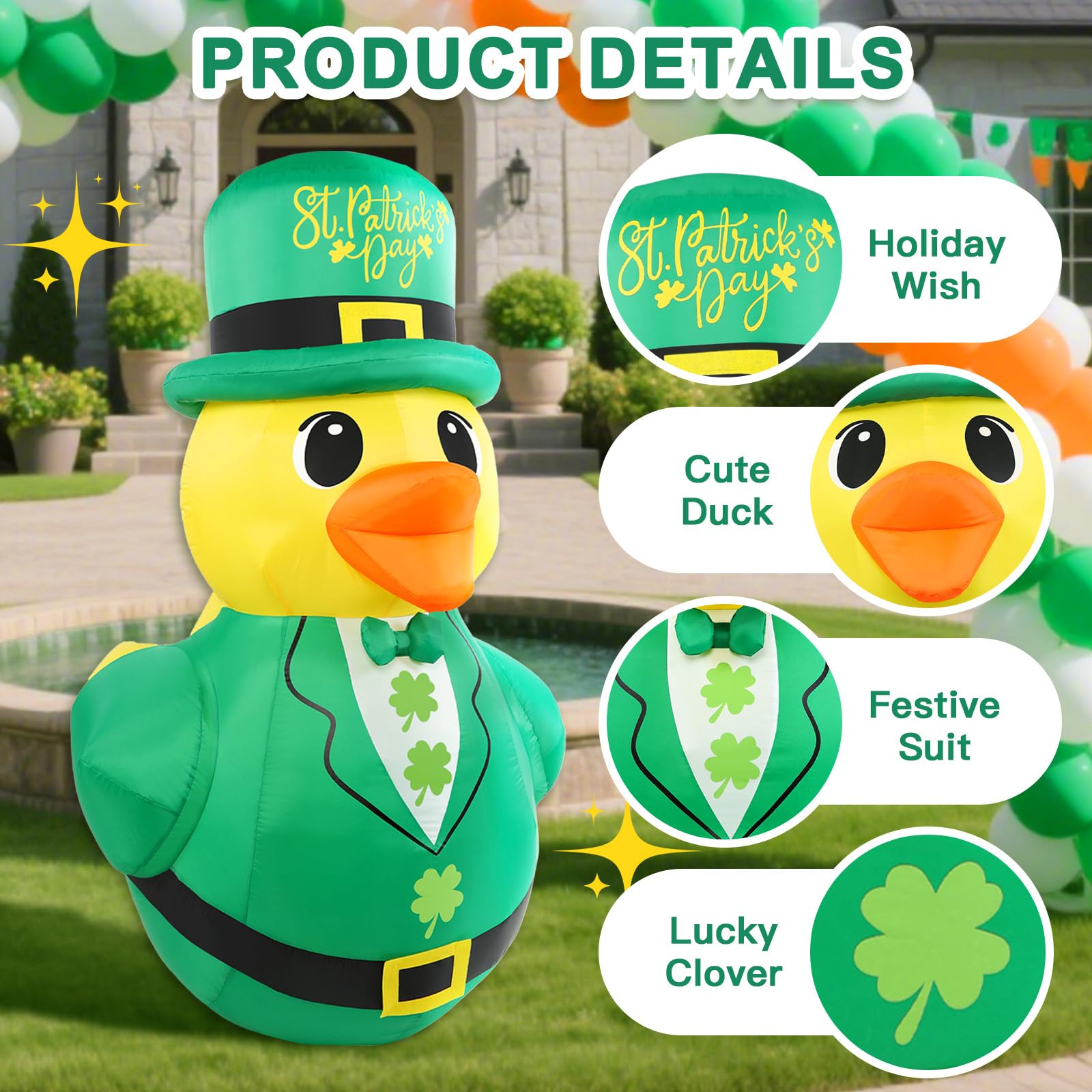 Watato polyester duck inflatable designed for durable outdoor display.