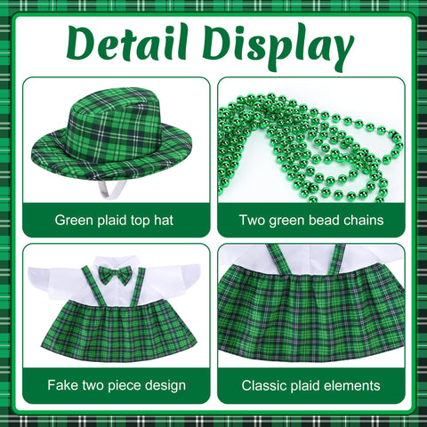 Watayo green bead necklaces for goose decor enhances St. Patrick's theme