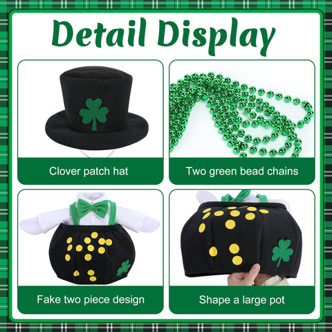 Watayo green bead necklaces add playful sparkle to the statue
