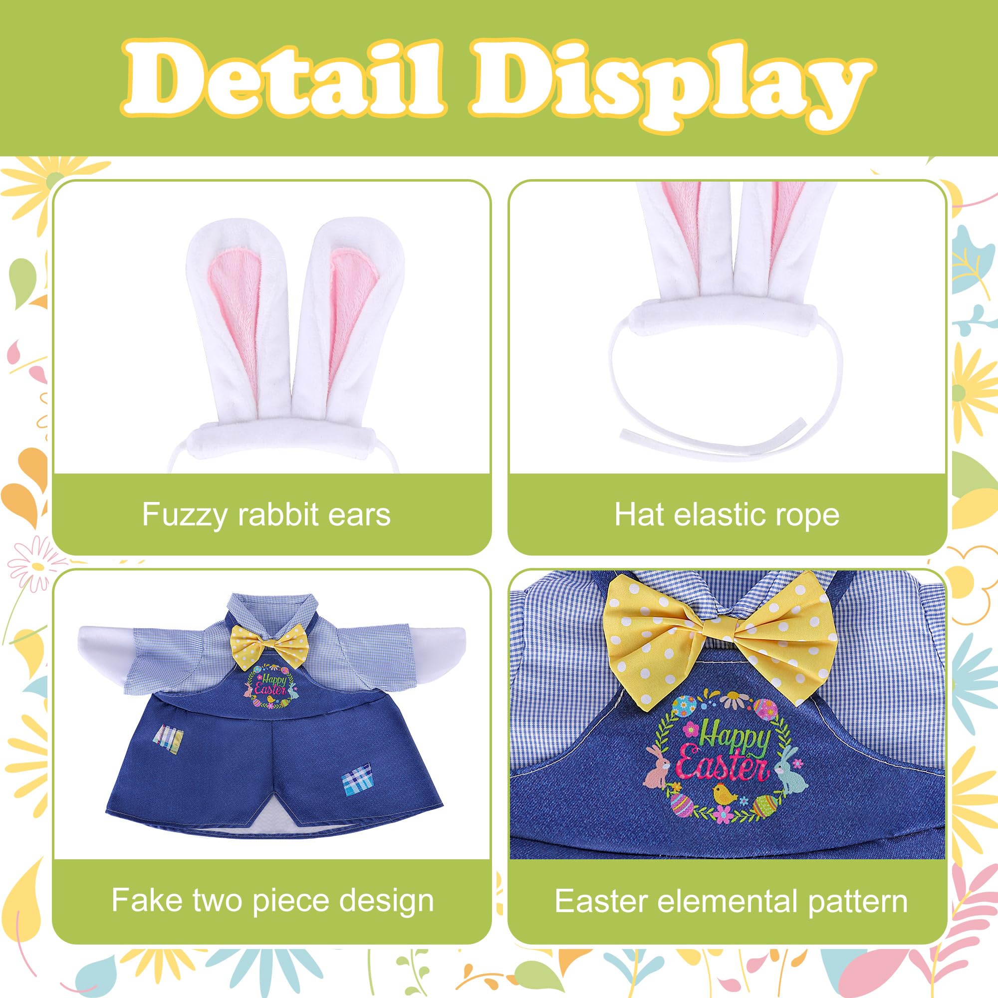 Watayo bunny ears headband provides secure fit for garden goose statues.
