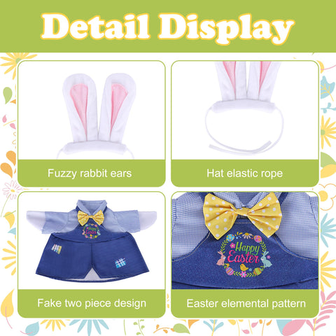 Watayo bunny ears headband provides secure fit for garden goose statues.