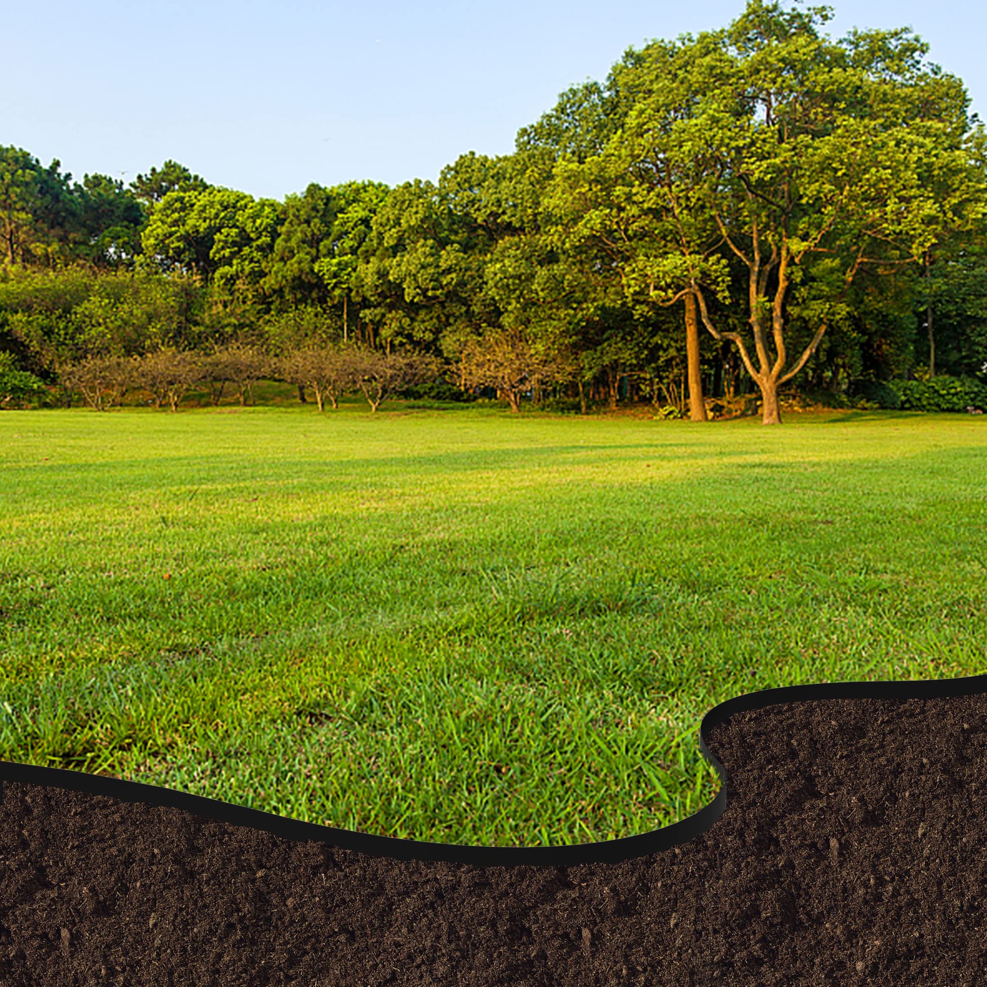 Watayo garden bed edging boundary shows organized, weed-free plant beds.