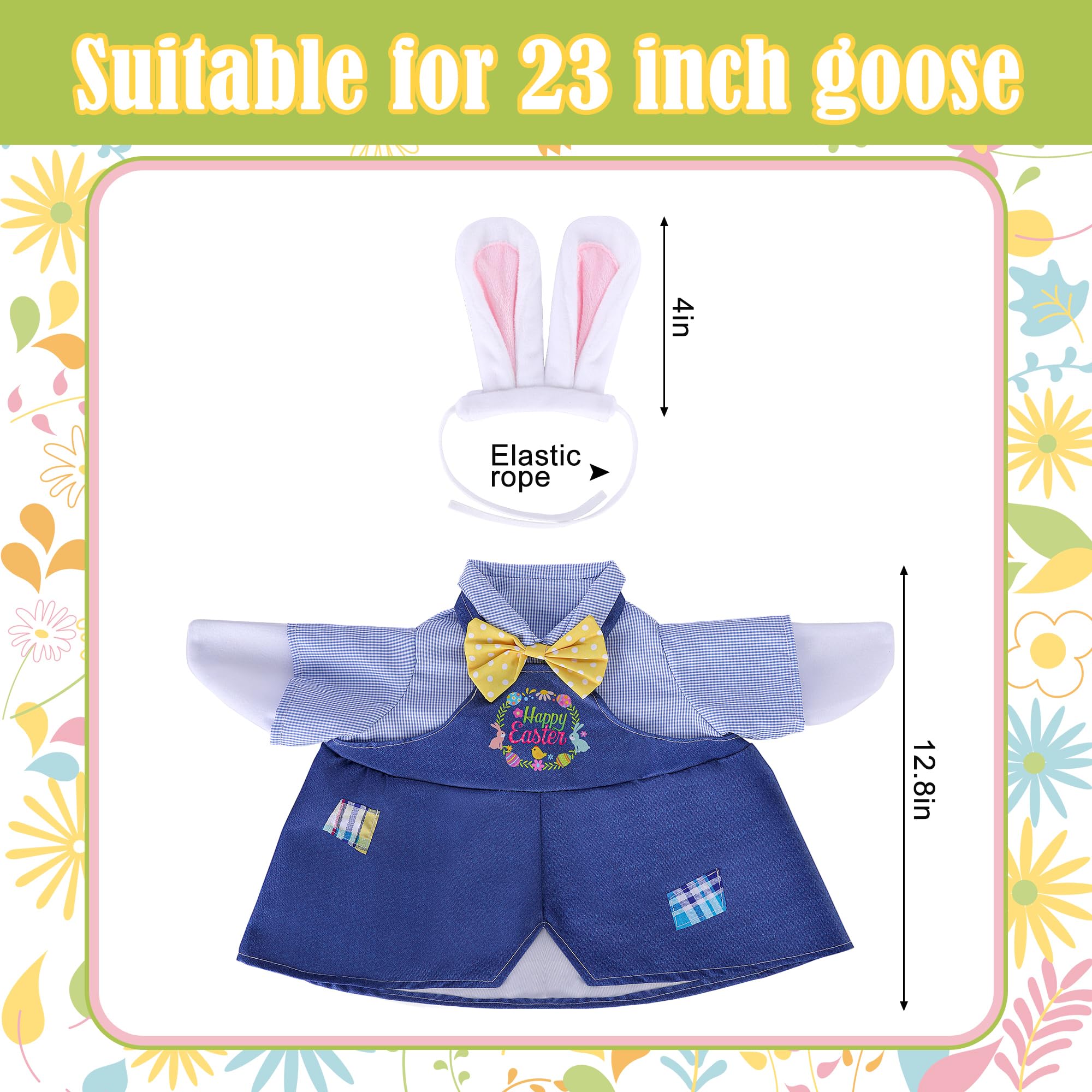 Watayo suspender skirt goose clothes adds playful Easter charm to outdoor displays.