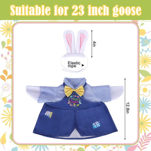 Watayo suspender skirt goose clothes adds playful Easter charm to outdoor displays.