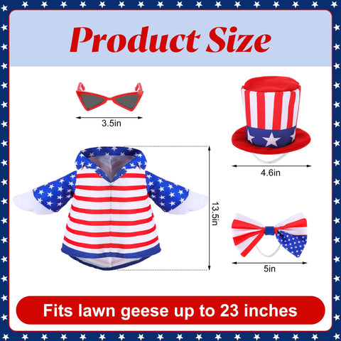 Watayo goose top hat accessory adds festive flair to lawn display.