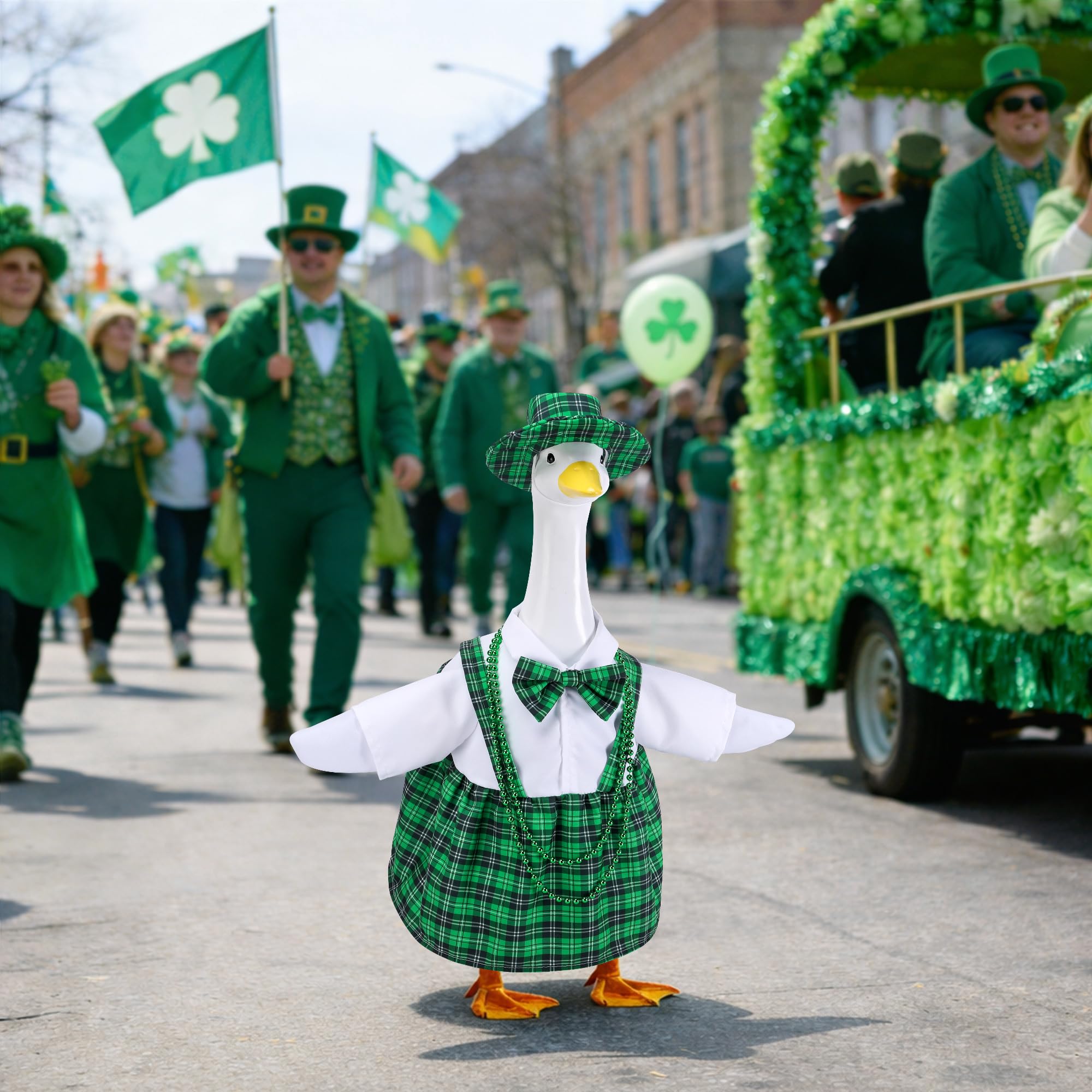 Watayo St Patrick's Day goose set creates charming lawn centerpieces season after season