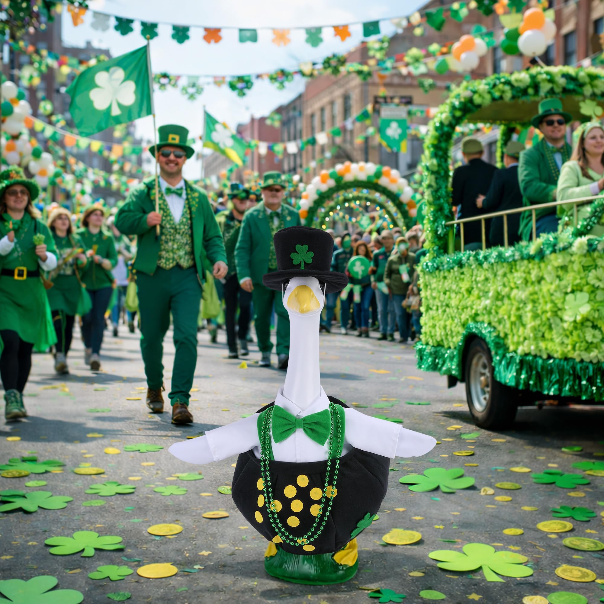 Watayo St. Patrick's Day goose costume boosts curb appeal