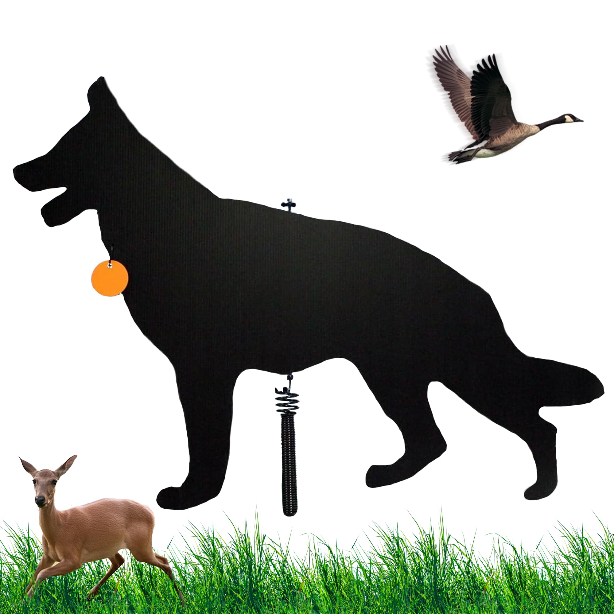 Watch Dog Goose Patrol Lone Dog Decoy Assembly demonstrates ready-to-install predator deterrence.