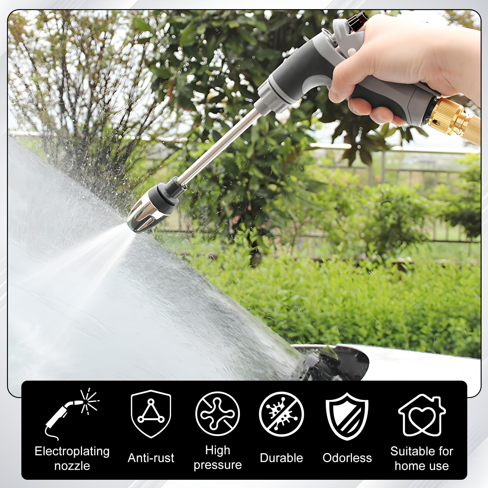 Waterblitz high-pressure water gun with ergonomic handle for comfortable use