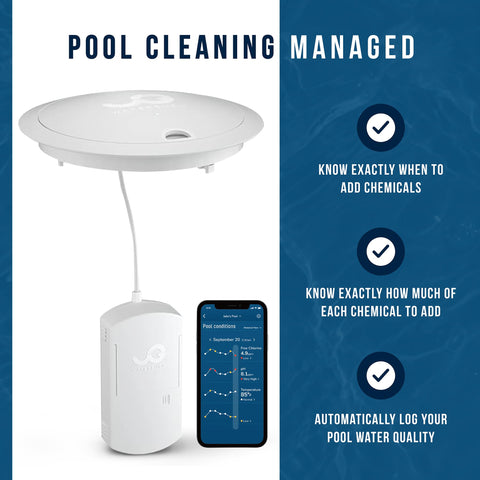 WaterGuru Sense S2 includes batteries and float ring for ready use.
