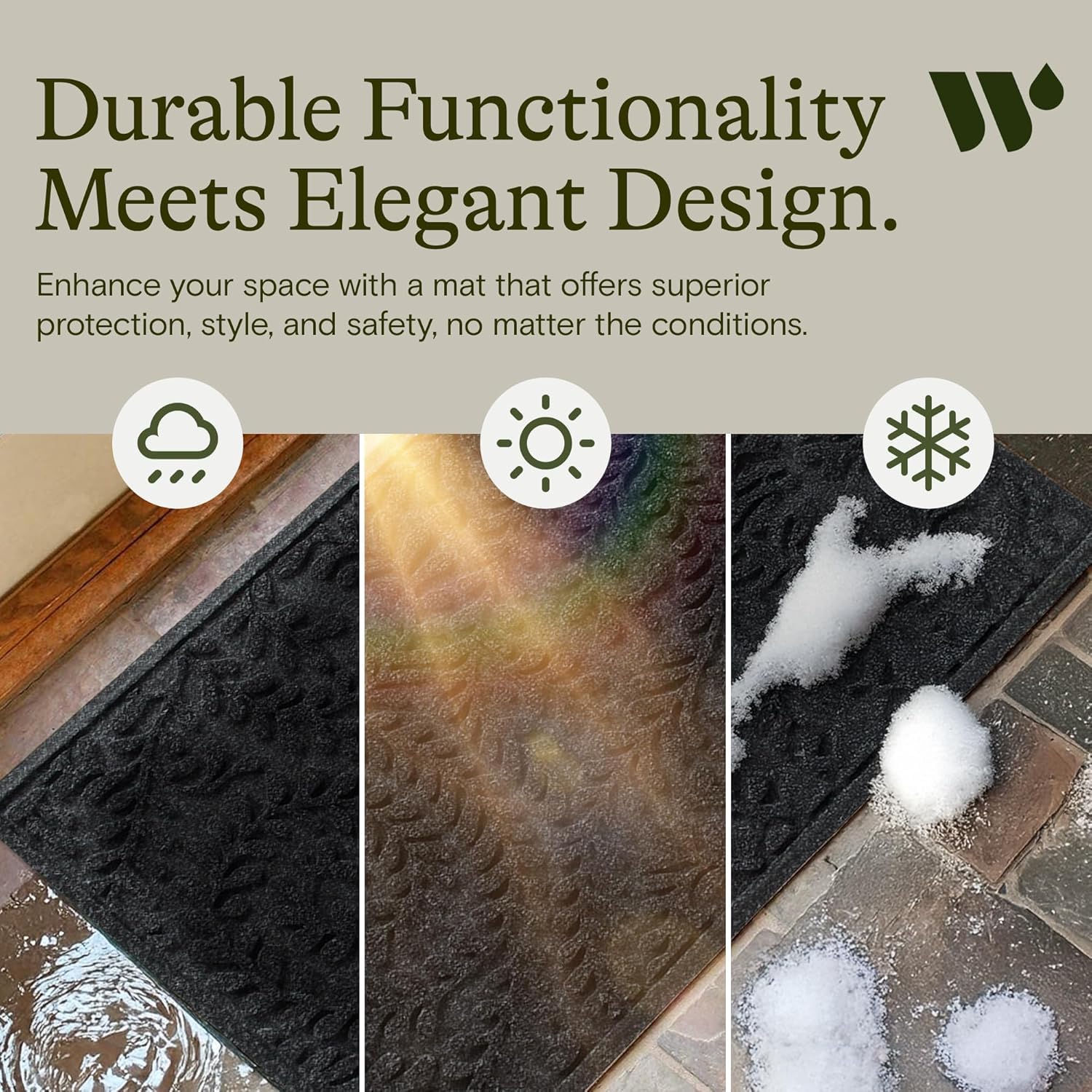 WaterHog Boxwood mat easy to clean and maintain