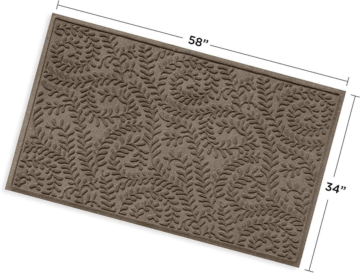 WaterHog Boxwood entry mat viewed from afar, highlighting wide coverage for dirt capture.