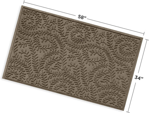 WaterHog Boxwood entry mat viewed from afar, highlighting wide coverage for dirt capture.