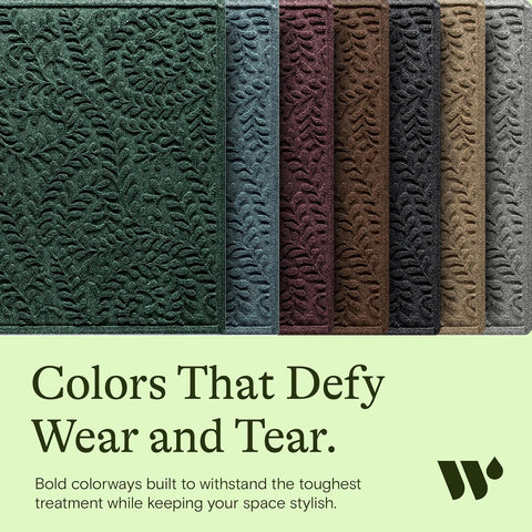 WaterHog Boxwood offers all-weather durability and simple hose-down cleaning.