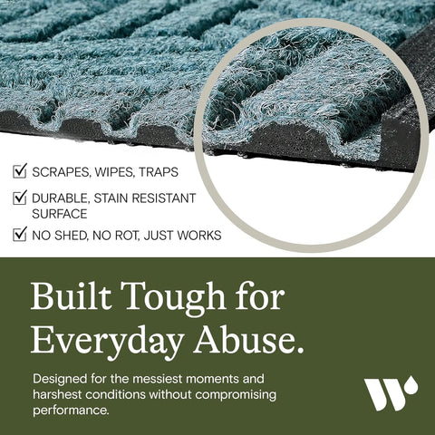 WaterHog Boxwood mat with non-slip rubber backing enhances safety on smooth floors