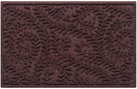 WaterHog Boxwood Bordeaux front door mat traps dirt at the entry and protects floors.