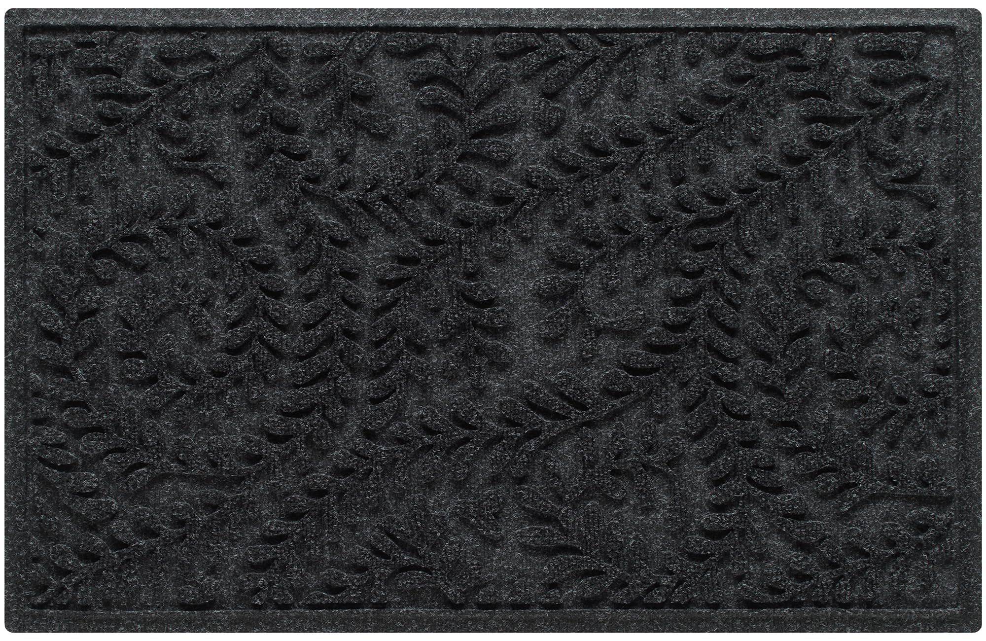 WaterHog Boxwood mat in charcoal traps dirt and moisture at entry