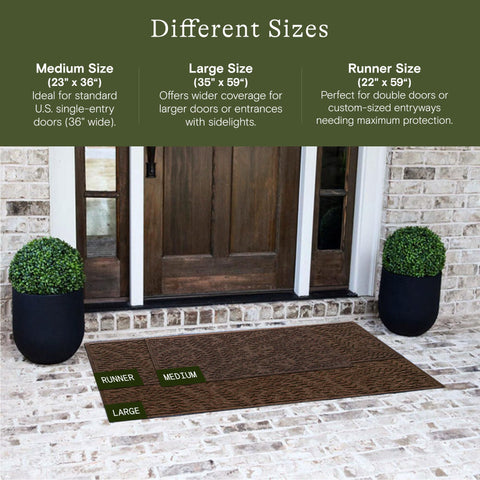 WaterHog Boxwood mat close-up shows durable fibers and rich brown color