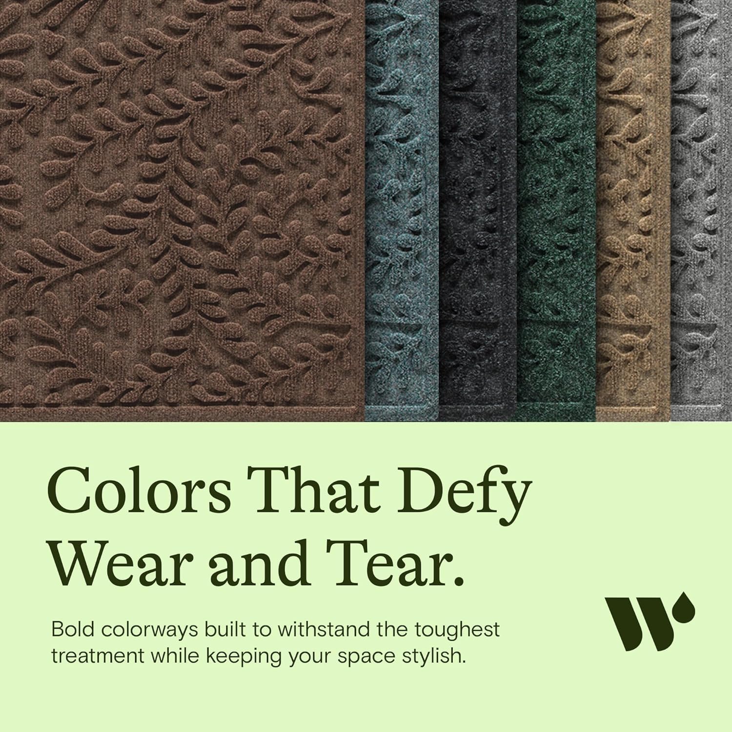 WaterHog Boxwood's low-profile design fits under most doors