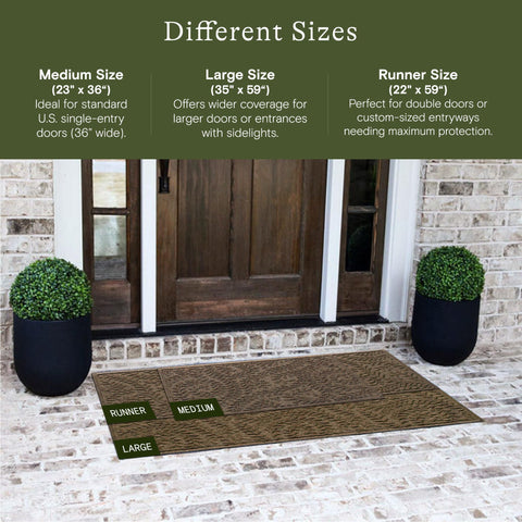 WaterHog Boxwood mat with non-slip backing keeps entryway in place