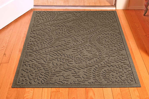 WaterHog Boxwood mat back with non-slip rubber backing for secure indoor or outdoor use.