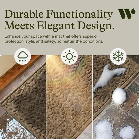 WaterHog Boxwood mat uses up to 90 percent recycled PET fibers